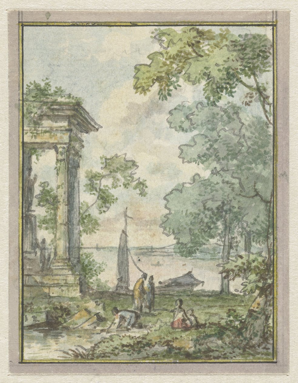 Paisagem com ruínas do templo de Jurriaan Andriessen