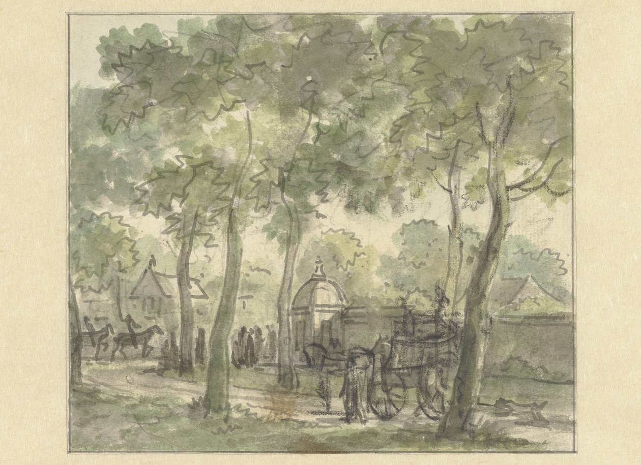 Faixa de campo junto ao muro com cúpula de Jurriaan Andriessen