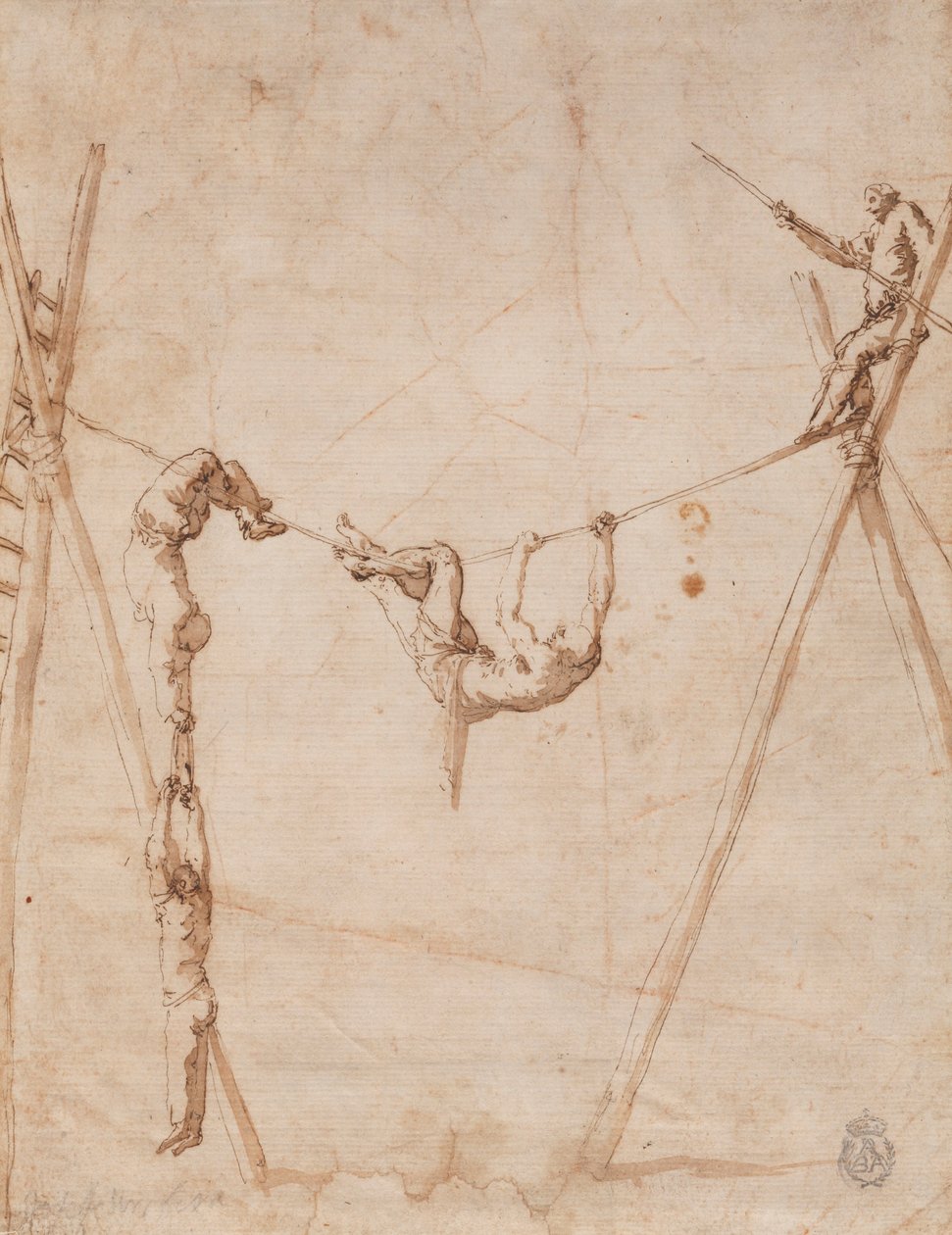 Acrobatas na corda. de Jusepe de Ribera