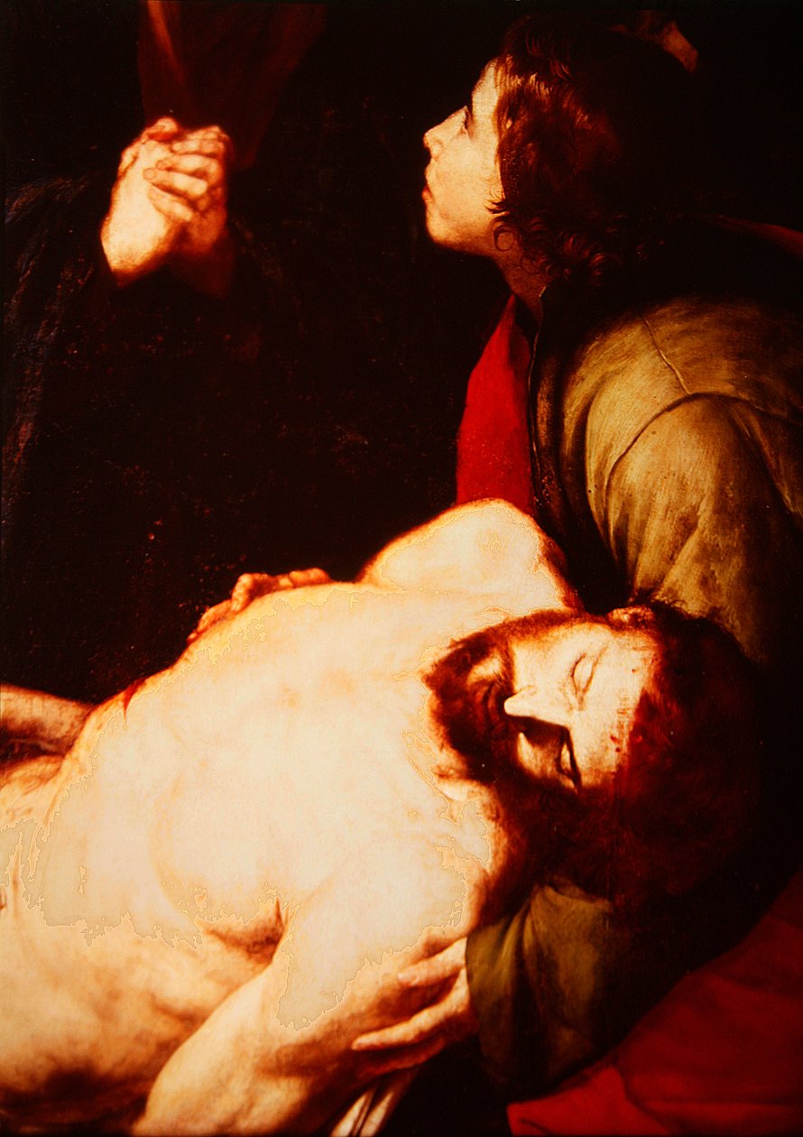 Detalhe da Descida da Cruz (detalhe de 186205) de Jusepe de Ribera