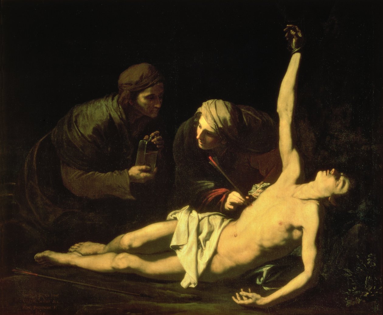 São Sebastião Com a presença de Santa Irene, 1628 de Jusepe de Ribera