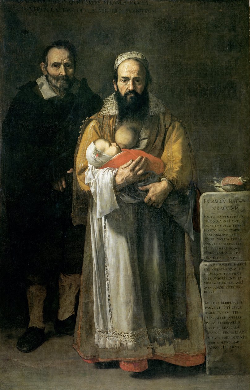 A mulher de barba amamentando, 1631 de Jusepe de Ribera