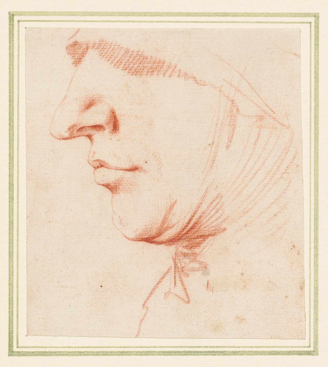 A cabeça de um homem de perfil de Jusepe de (1591 1652) Ribera