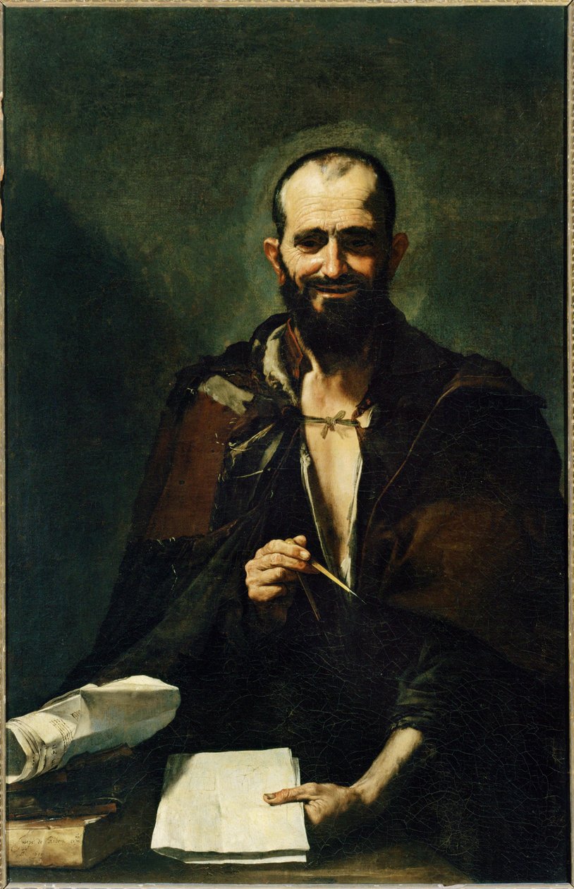 Arquimedes ... (pintura sobre tela) de Jusepe de (1591 1652) Ribera