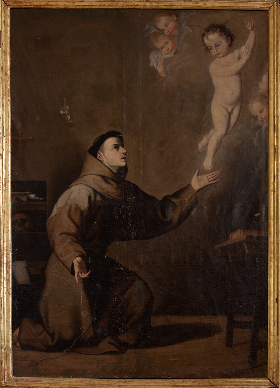 Museu Paroquial. Pintura. Santo António de Pádua (San Antonio de Pádua). Cópia de José Ribera. Óleo sobre tela. Século XVII. de Jusepe de (c.1590 1652) (after) Ribera