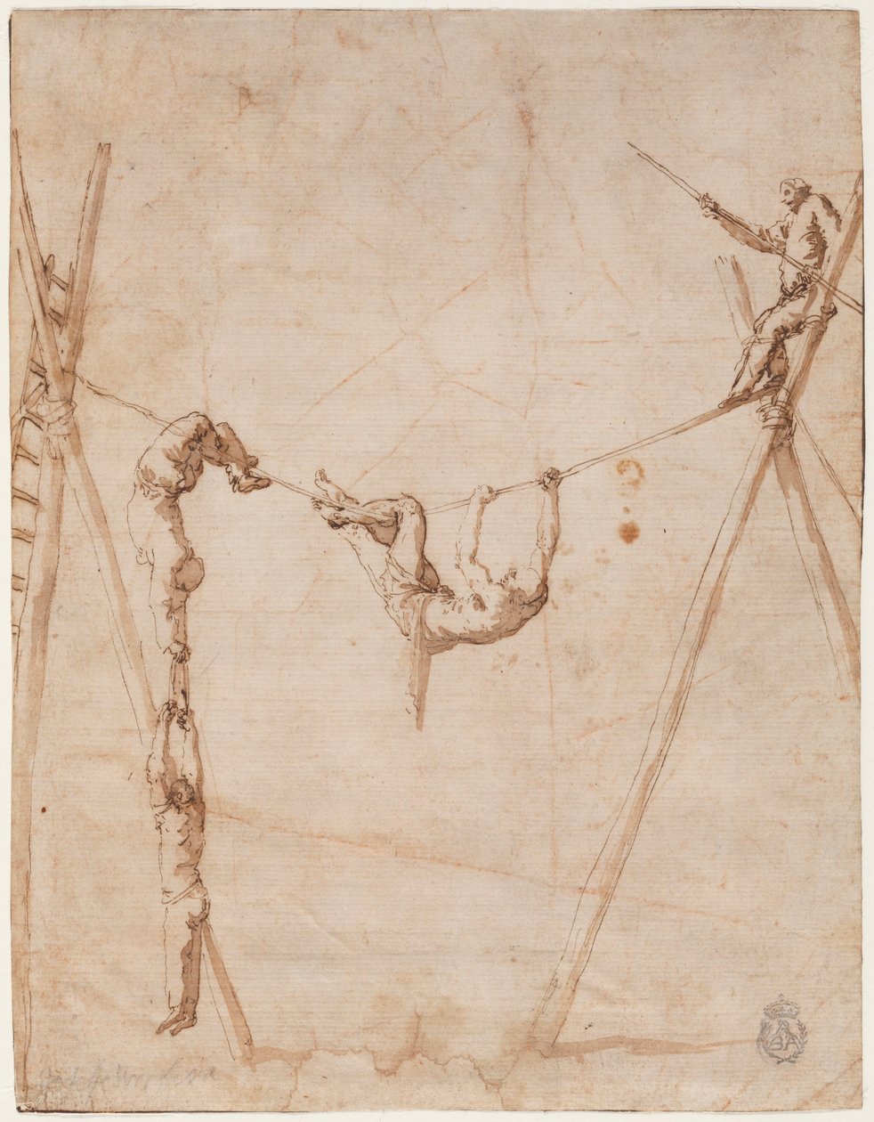 Acrobatas na corda. de Jusepe de Ribera