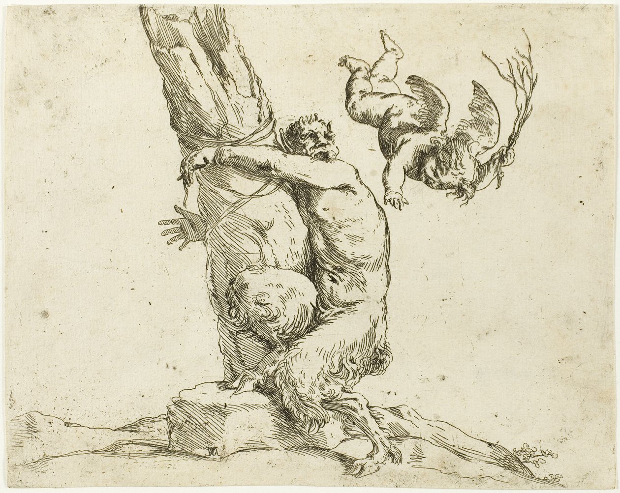 Cupido a castigar um Sátiro de Jusepe de Ribera