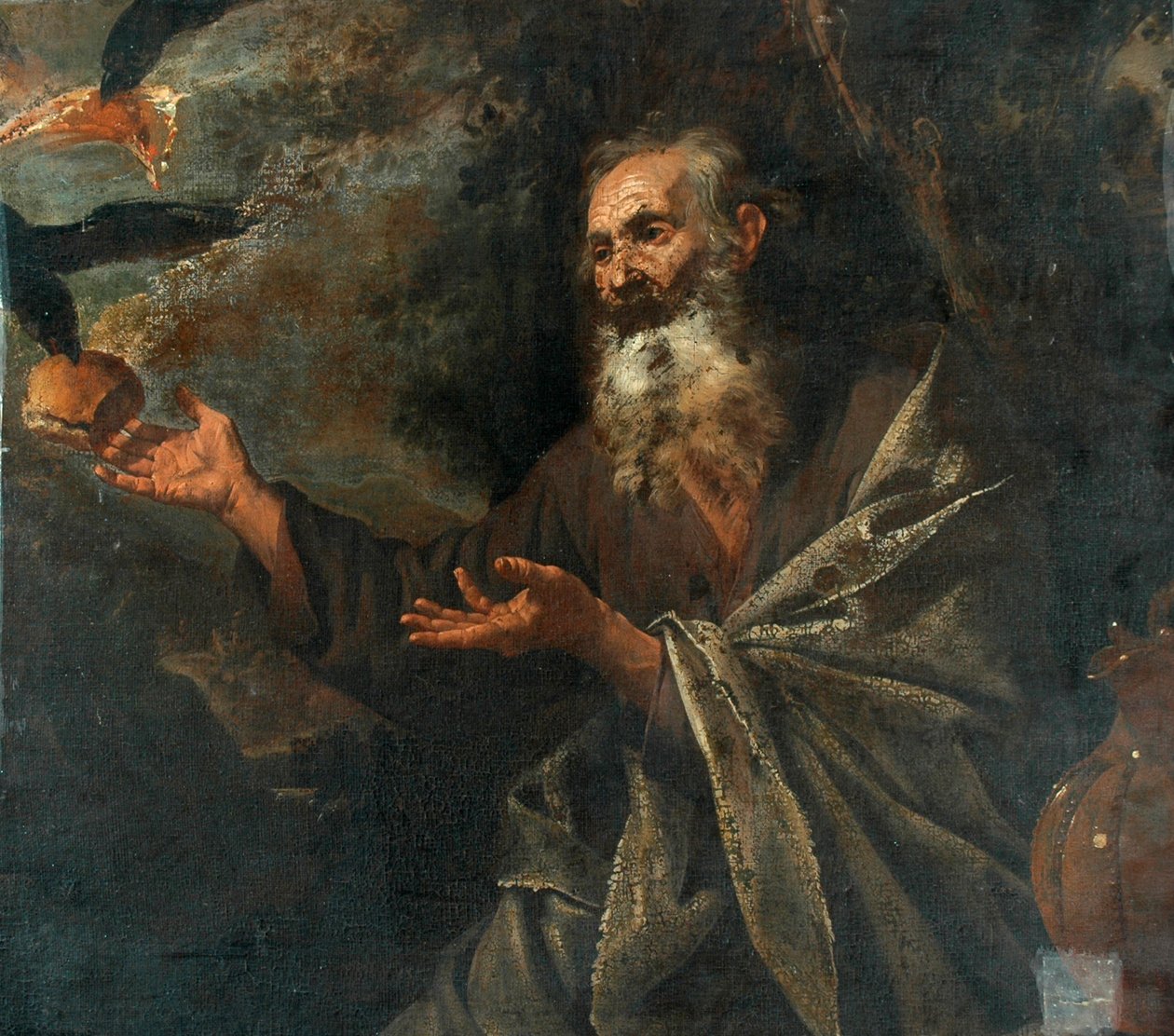 Elias alimentado pelos corvos de Jusepe de Ribera