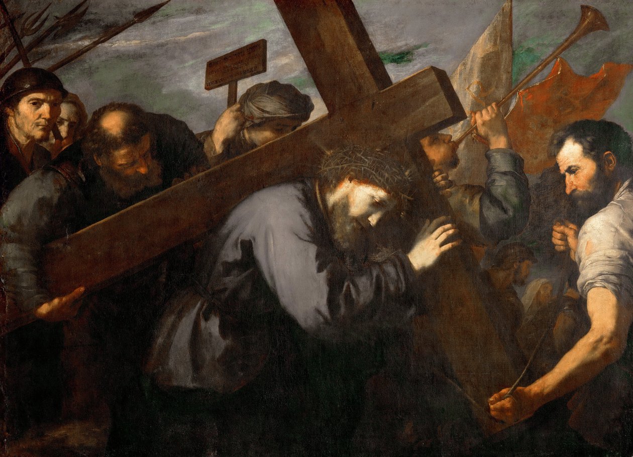 Jesus portant la Croix - Cristo Carregando a Cruz - José de Ribera (1591-1652). Óleo sobre tela, c. 1635. Dimensão : 144x198 cm. Museu de História de Arte, Vienne de Jusepe de Ribera