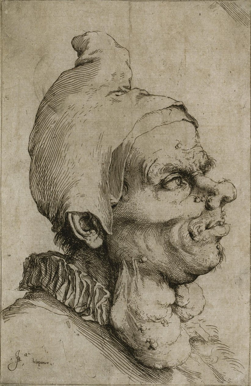 Cabeça grotesca grande de Jusepe de Ribera