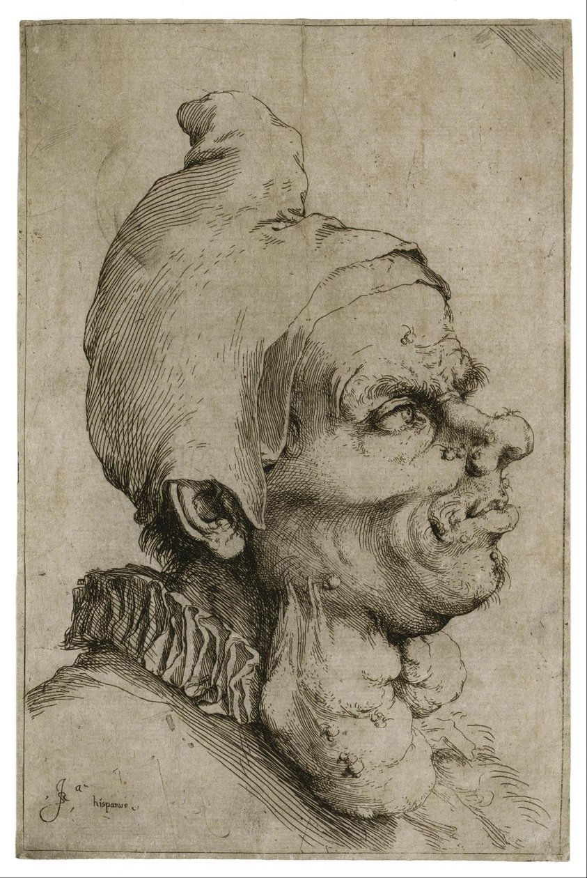 Cabeça grotesca grande de Jusepe de Ribera