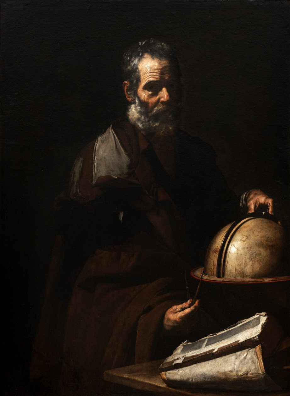Filósofo com um globo (Anaxágoras?) de Jusepe de Ribera