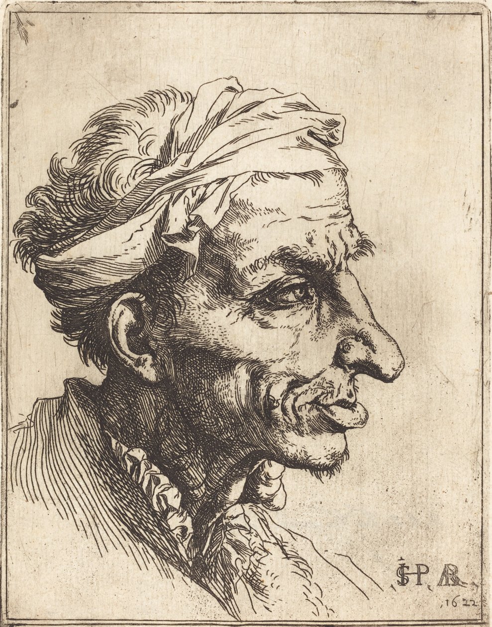 Cabeça pequena grotesca de Jusepe de Ribera