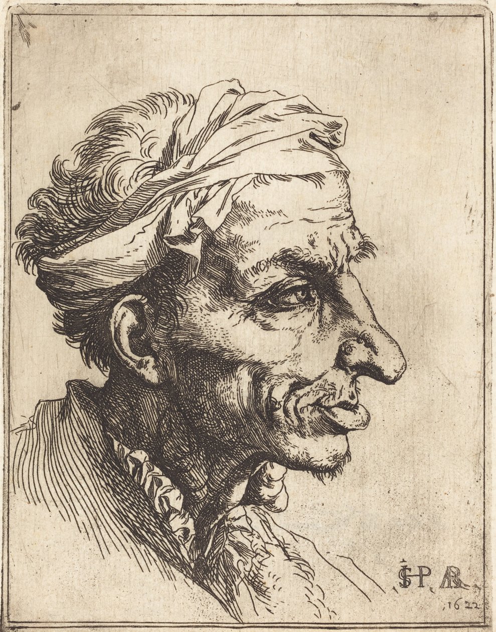 Pequena cabeça grotesca de Jusepe de Ribera