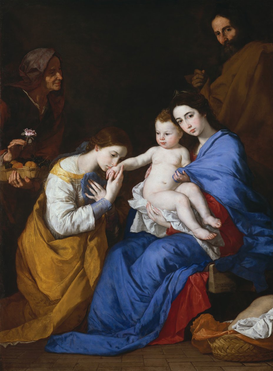 A Sagrada Família com os Santos Ana e Catarina de Alexandria, 1648. de Jusepe de Ribera