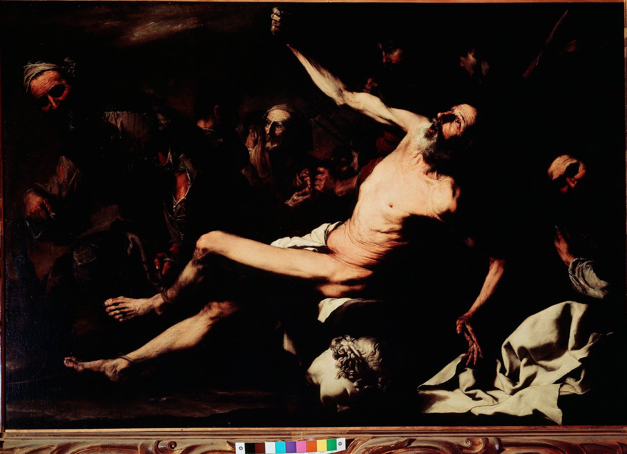 O Martírio de Saint Barthelemy Pintura de Jusepe de Ribera dit lo Spagnoletto (1591-1652) 1630 circa Sun. 145x216 cm Florença, Palazzo Pitti, Galleria Palatina de Jusepe de Ribera