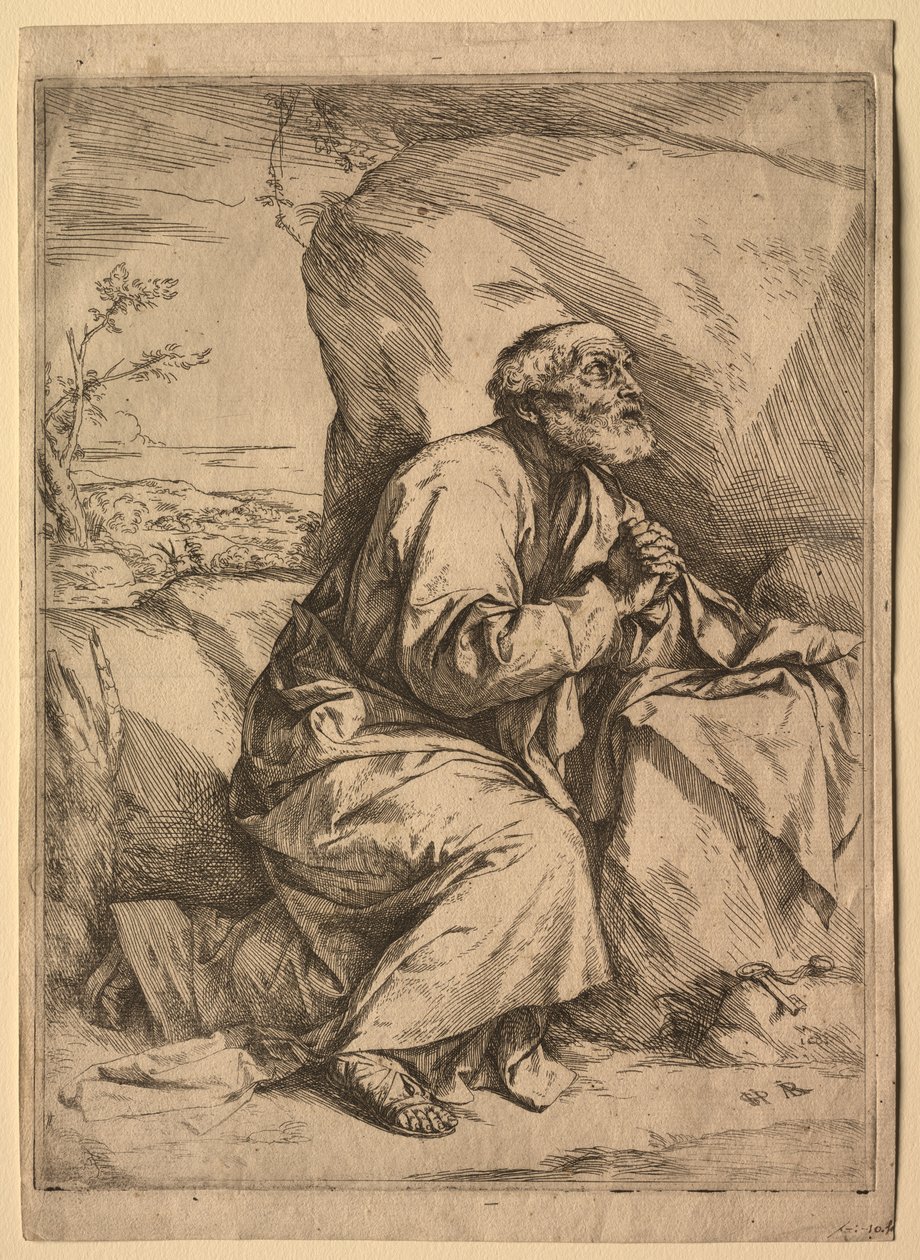O penitente São Pedro. de Jusepe de Ribera