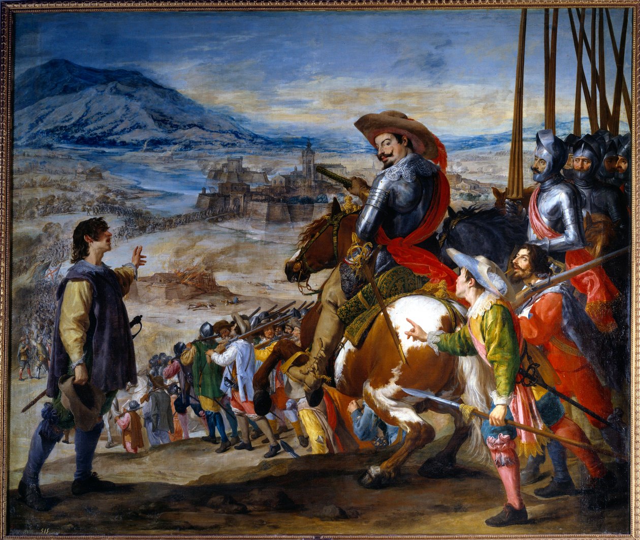 Guerra dos Trinta Anos (1618-1648): "a captura de Brissac em 1638 por Bernard da Saxônia Weimar" Pintura de Jusepe Leonardo (1601-1656) de Jusepe or Jose (c.1605 1656) Leonardo