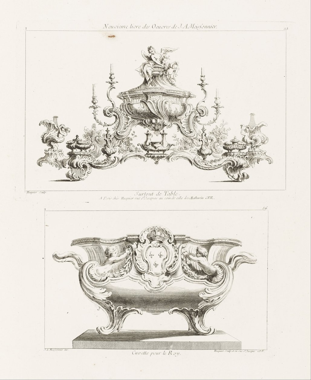Nono Livro de Obras de JA Meissonnier, Especially Table (Nona Série de Obras de JA Meiss ... de Juste Aurèle Meissonnier