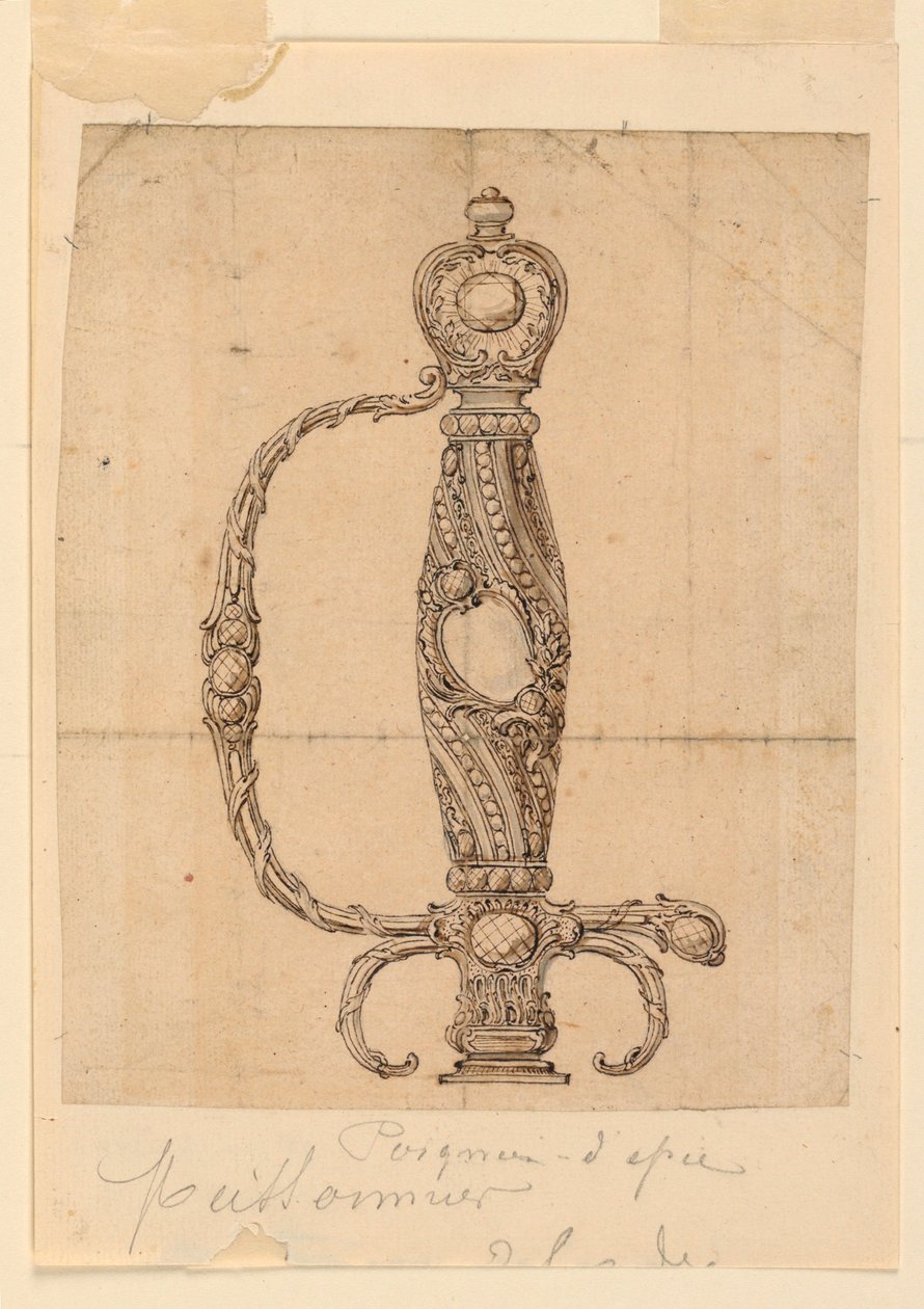 Projeto para um punho de espada de Juste Aurèle Meissonnier
