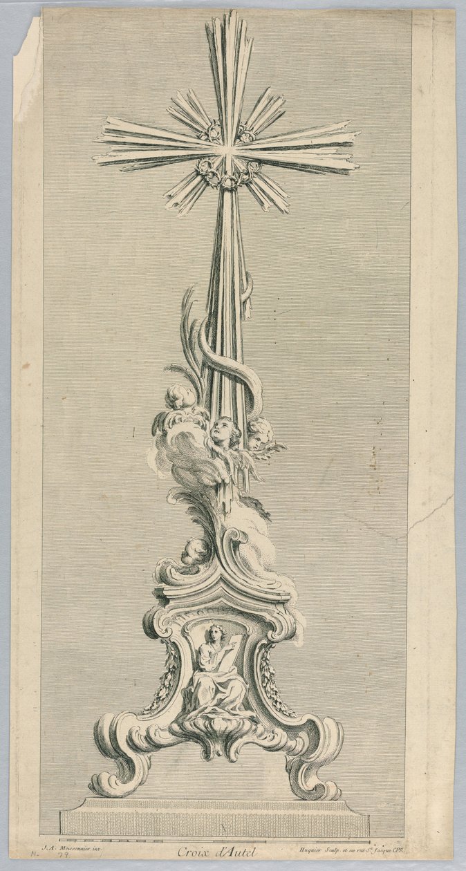 Projeto para uma cruz de altar de Juste Aurèle Meissonnier