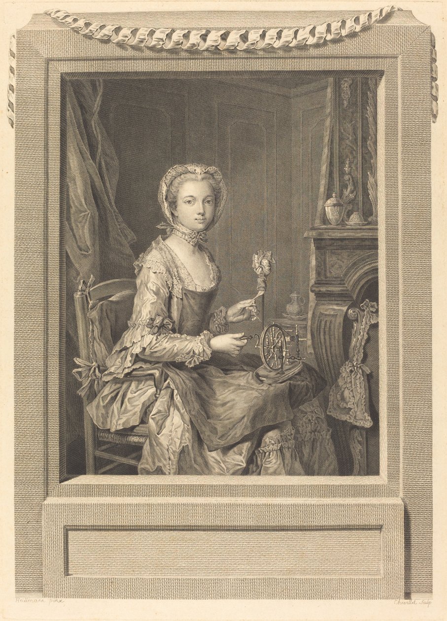 senhorita sua irmã de Juste Chevillet after Jean Gaspard Heilmann