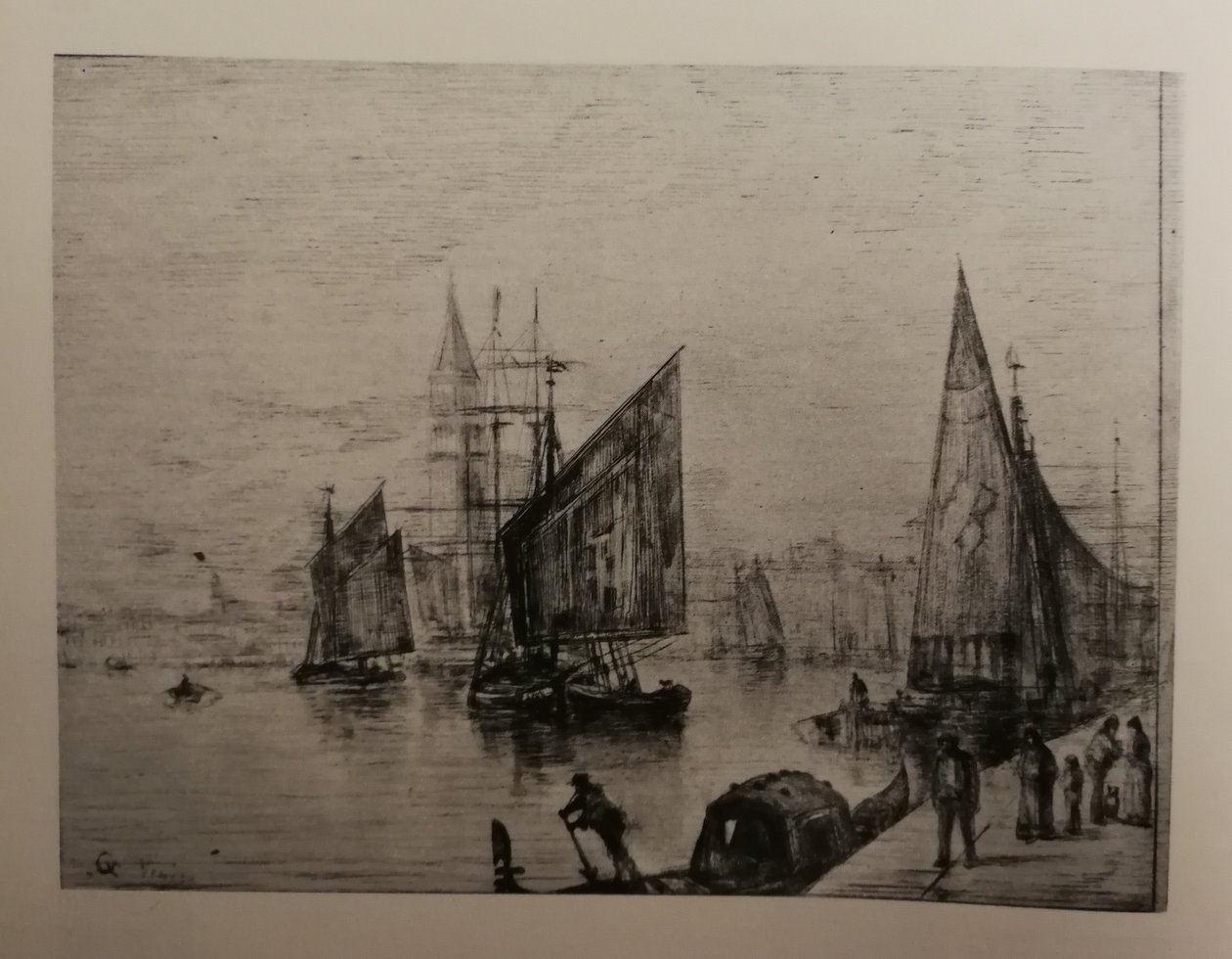 Vista de Veneza, gravura de Justin J. Gabriel