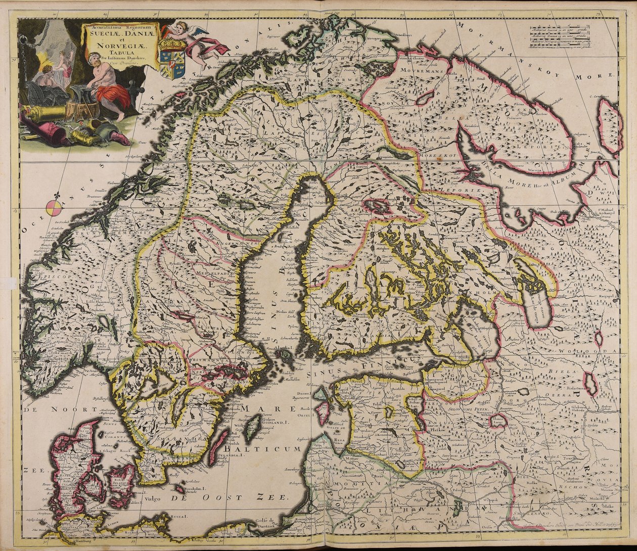 reinos do Caribe de Suécia, Dinamarca e Noruega bordo de Justus Danckerts