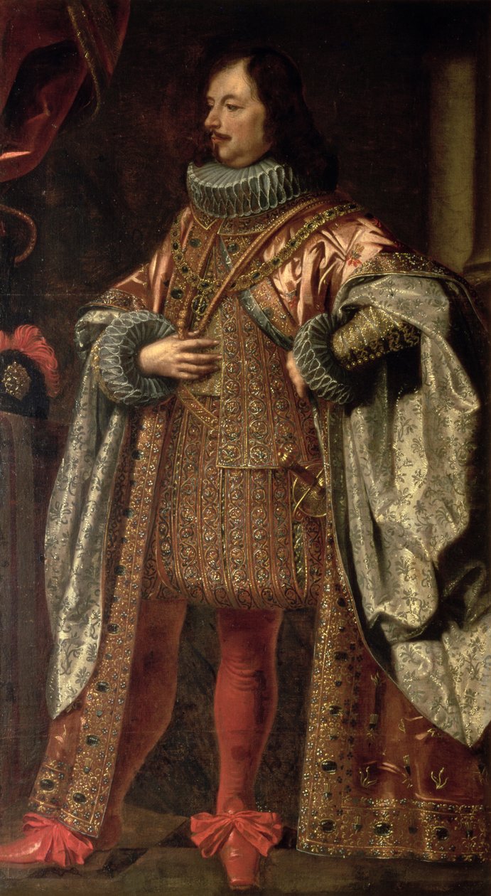Vincenzo II Gonzaga, governante de Mântua de 1587-1612, vestindo um manto da Ordem do Redemeer de Justus Sustermans