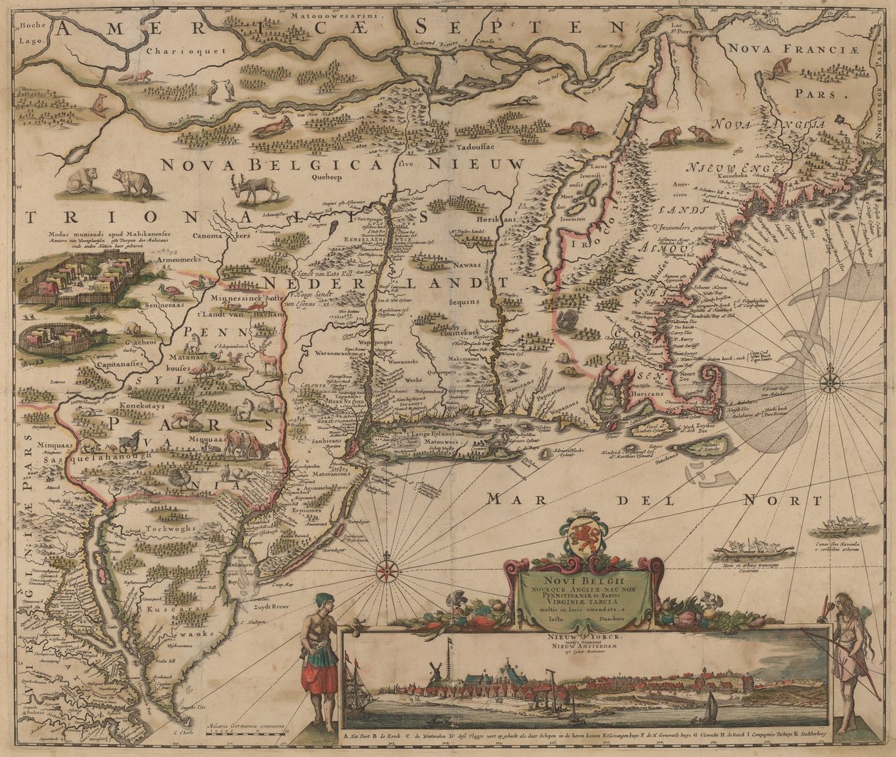 Americae Septentrionalio de Justus Danckerts
