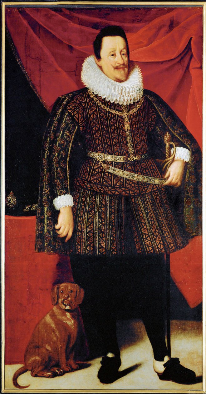 O imperador Fernando II, marido de Maria Ana da Baviera e de Eleonora Gonzaga ... (óleo sobre tela) de Justus Sustermans