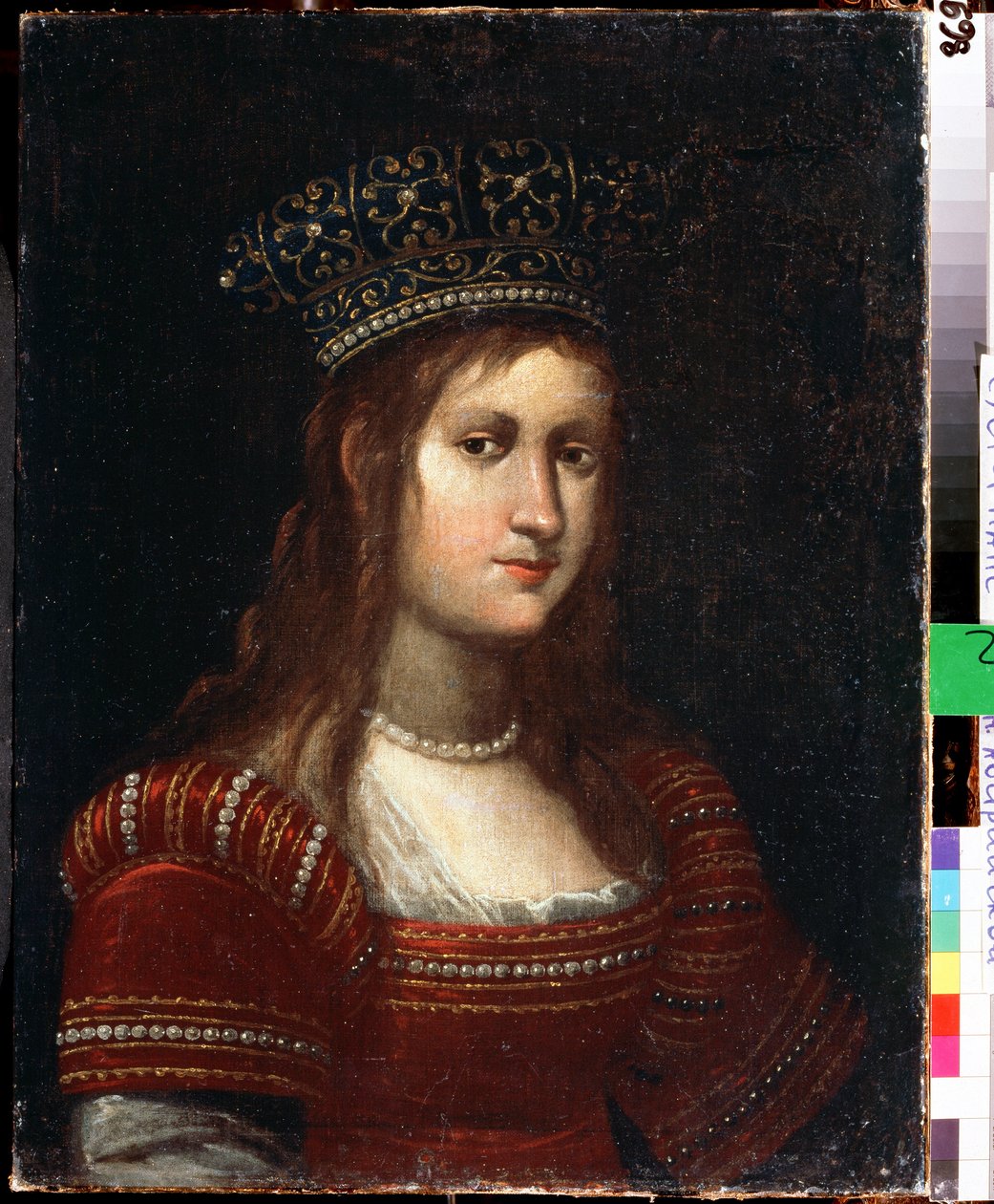 Retrato da arquiduquesa Maria Madalena da Áustria (1589-1631), Grã-Duquesa da Toscana. Pintura por Justus Suttermans (1597-1681). Óleo sobre tela, 66 x 50 cm. Escola flamenga dos séculos XVI-XVIII de Justus Sustermans