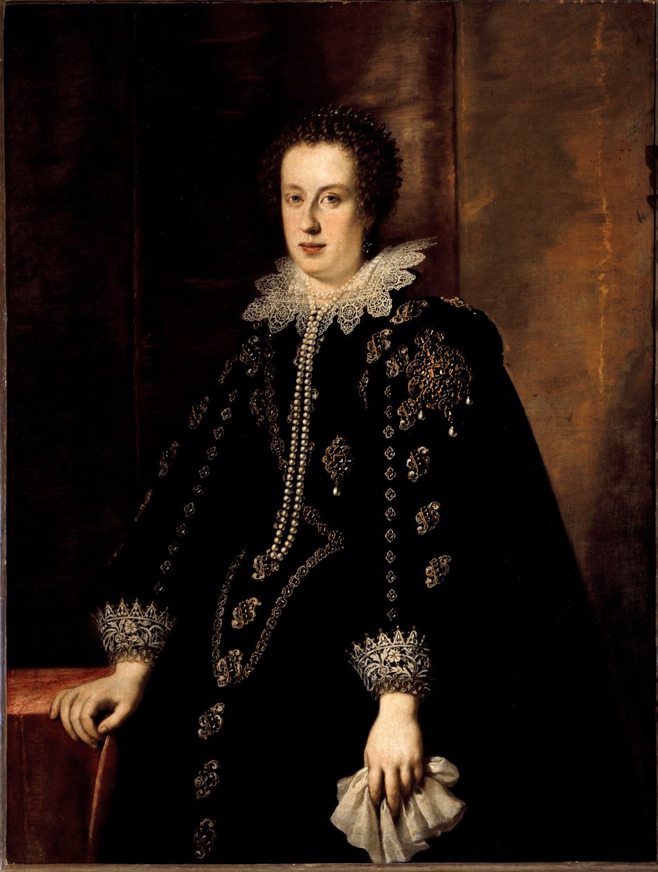 Retrato de Claude de Medicis (Claudia de Medici) (1604-1648) Esposa do Duque de Urbin Federico della Rovere então Arquiduque Leopold V da Áustria Pintura Tirol por Justus Sustermans (1597-1681) Século XVII Florença, Palácio Pitti de Justus Sustermans
