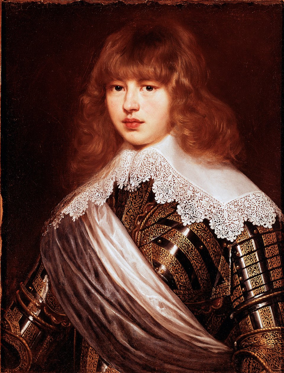 Retrato do Príncipe Valdemar Christian da Dinamarca Pintura de Justus Sustermans (1597-1681) Palazzo Pitti do século XVII, Florença de Justus Sustermans