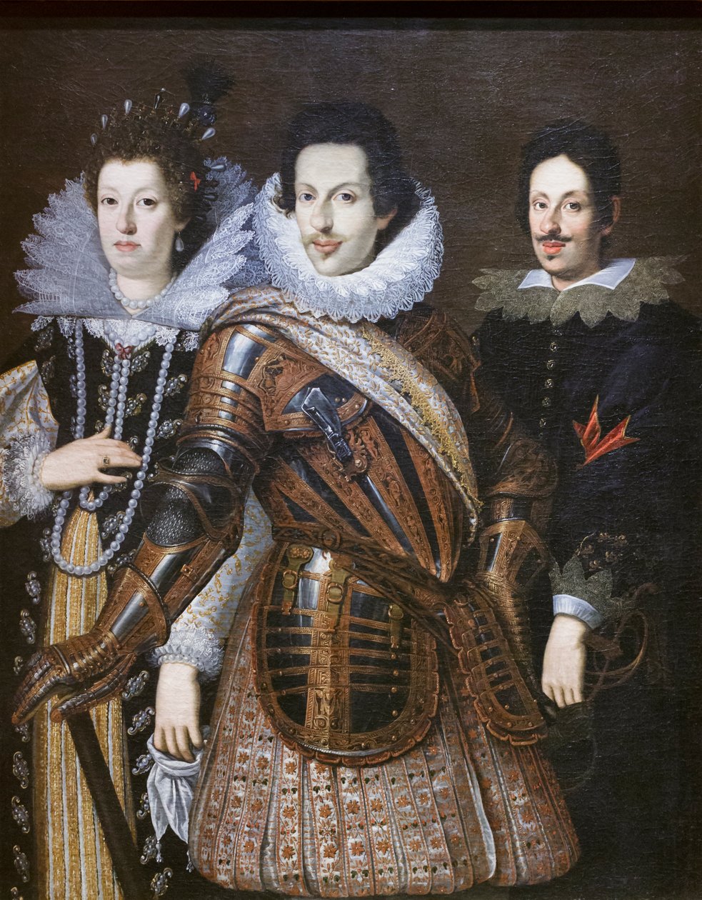 Cosimo II de Medici com a sua esposa Maria Madalena da Áustria e o seu filho Ferdinando II de Justus Suttermans