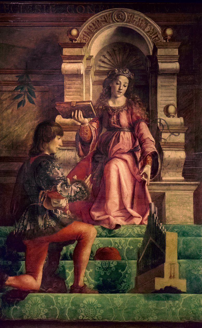 Música, c.1470 (óleo sobre choupo) de Justus of Ghent