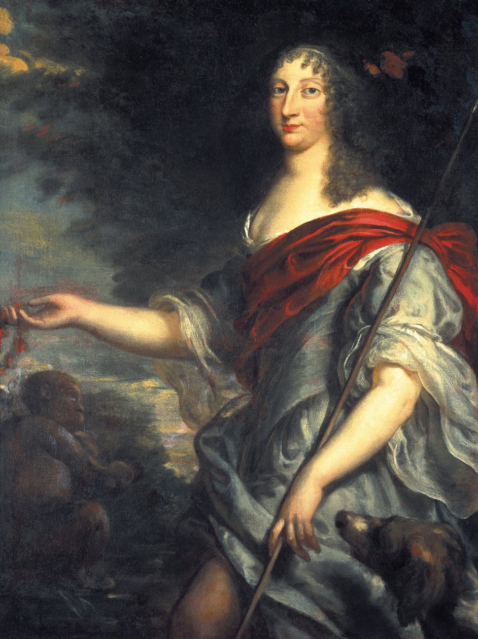Retrato da Rainha Christine da Suécia como Diana (1626-1689) de Justus van Egmont