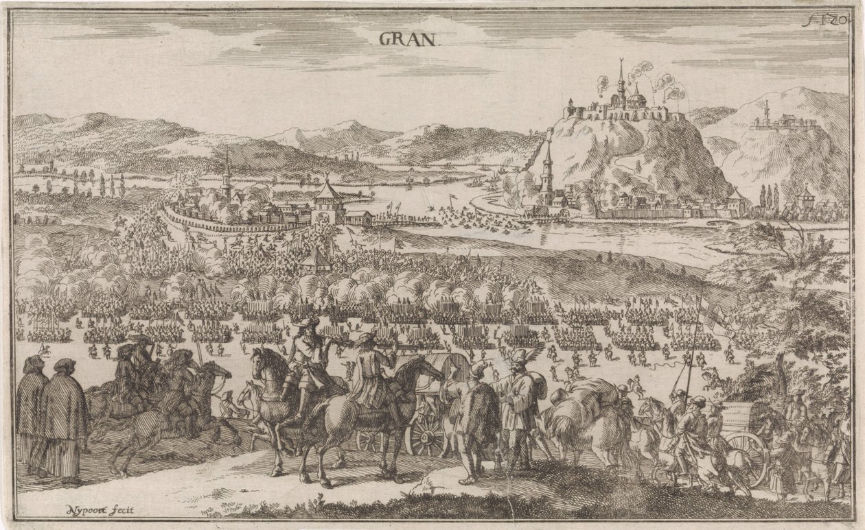 Batalha de Párkány em 1683
Gran (título sobre o objecto) de Justus van den Nijpoort