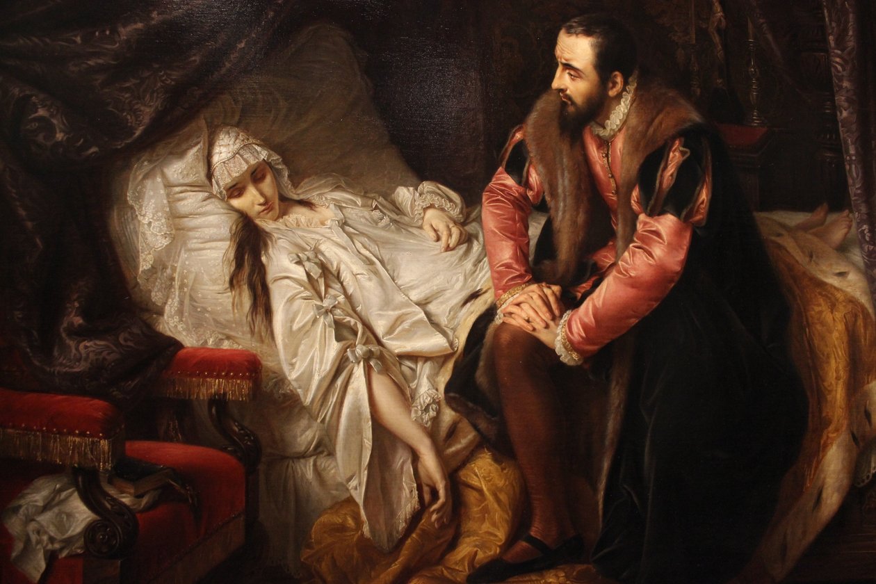 Morte de Barbara Radziwiłłówna de Józef Simmler