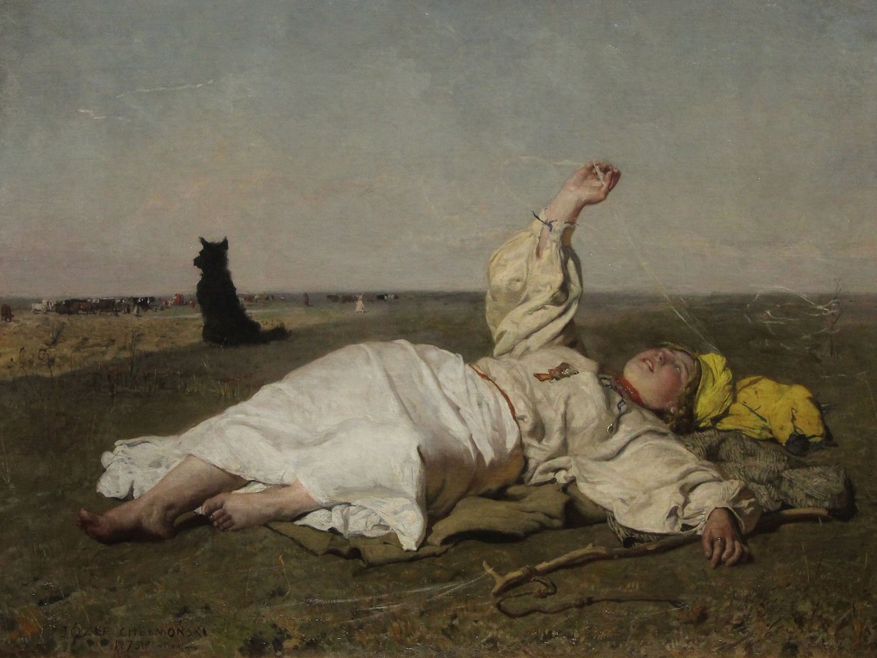 Museu Nacional de Varsóvia Jozef Chełmonski verão Indiano de Józef Chełmoński