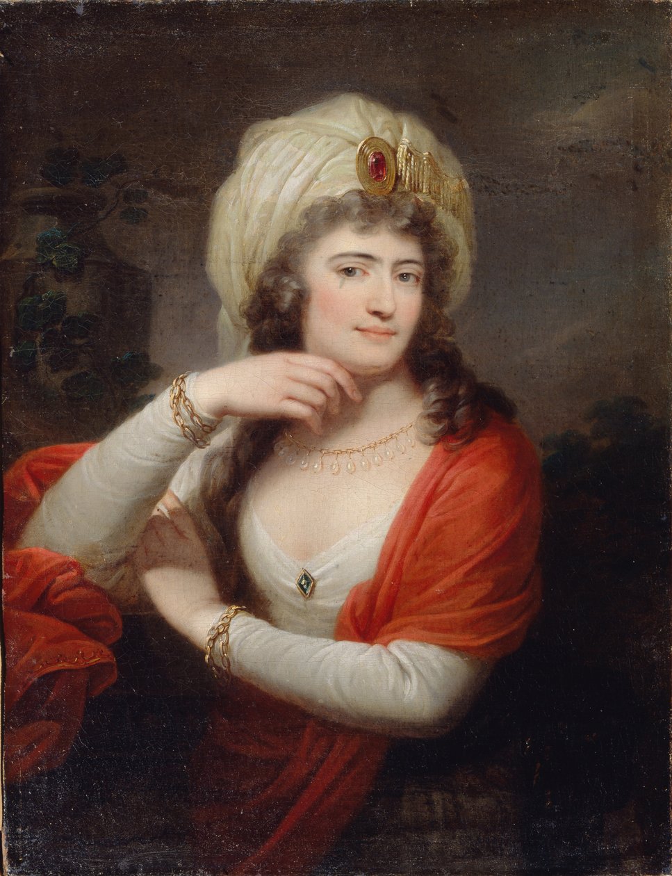 Retrato de Aleksandra Branicka 1754-1838, dama de companhia de Catarina II, 1793 de Józef Grassi