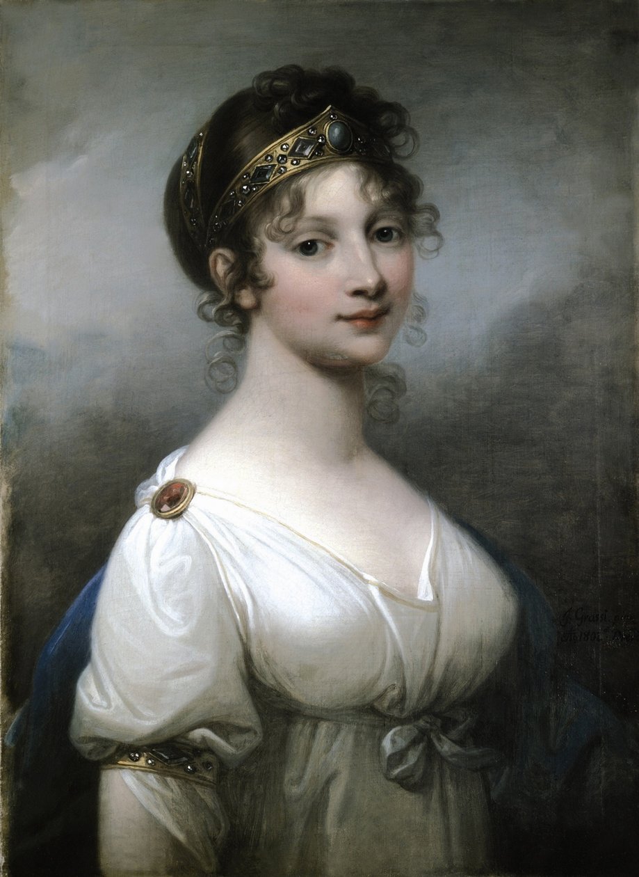 Retrato da rainha Louise da Prússia 1776-1810, 1802 de Józef Grassi