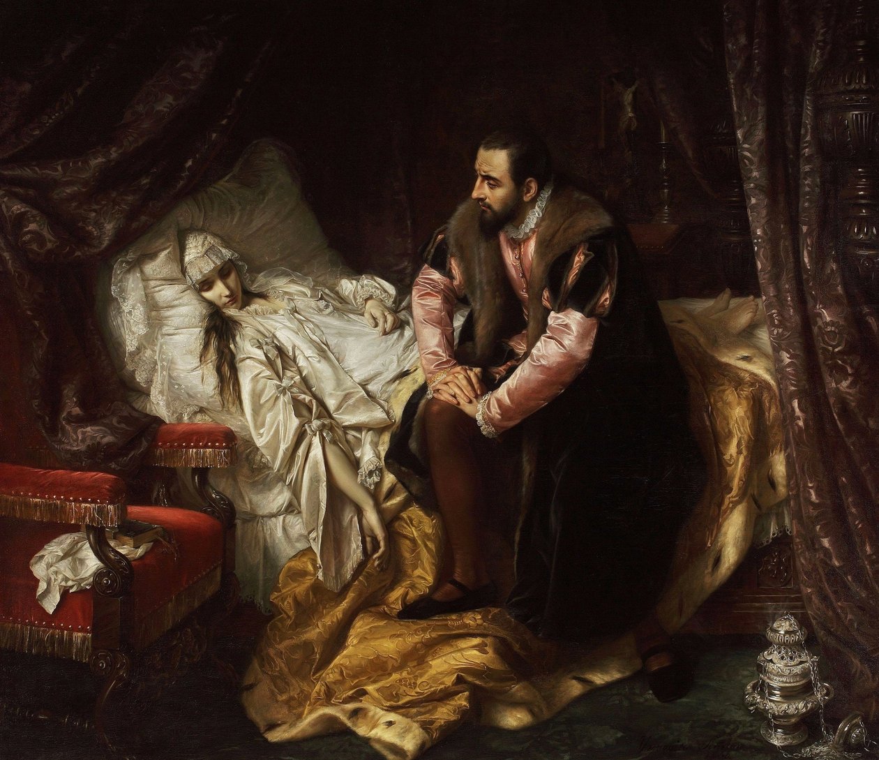 Morte de Barbara Radziwill de Józef Simmler