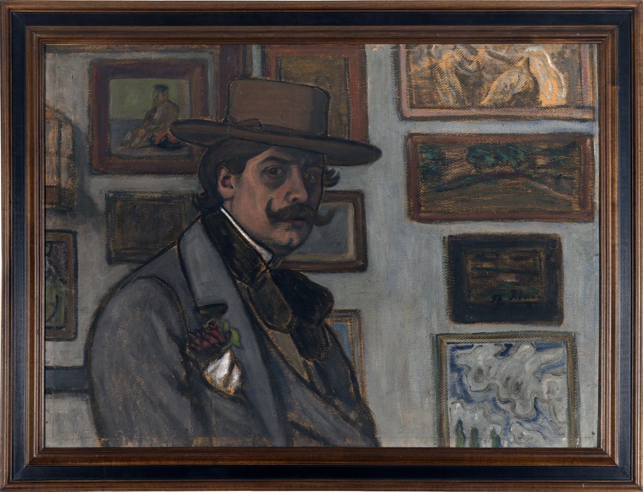 Auto-retrato em um chapéu marrom de József Rippl Rónai
