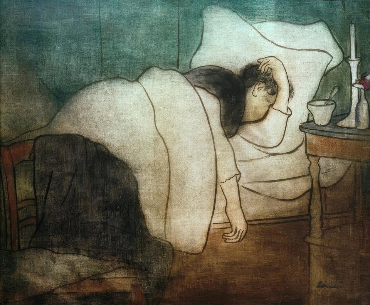 Mulher na cama de József Rippl Rónai