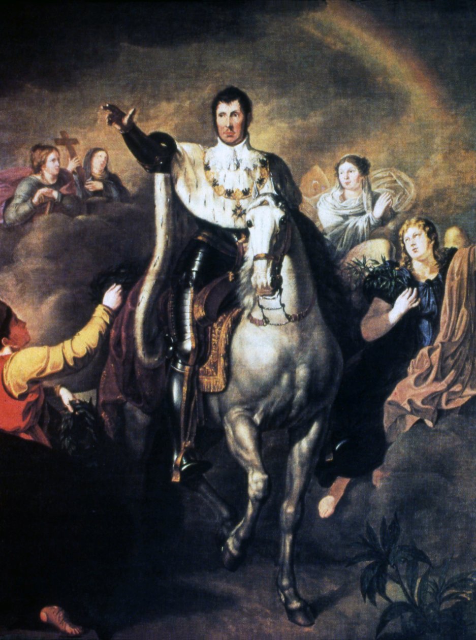 Regresso de Friedrich Wilhelm III. como o vencedor das guerras de libertação de K.F.J.H. Schumann