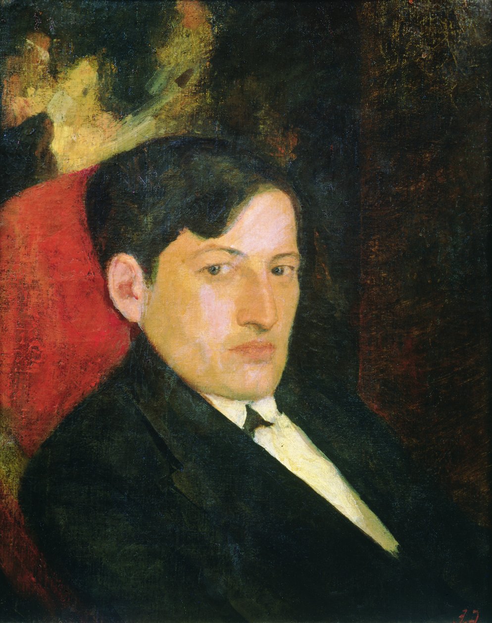 Retrato de D. Shevardnadze, 1921 (óleo no cartão) de K. Magalashvili