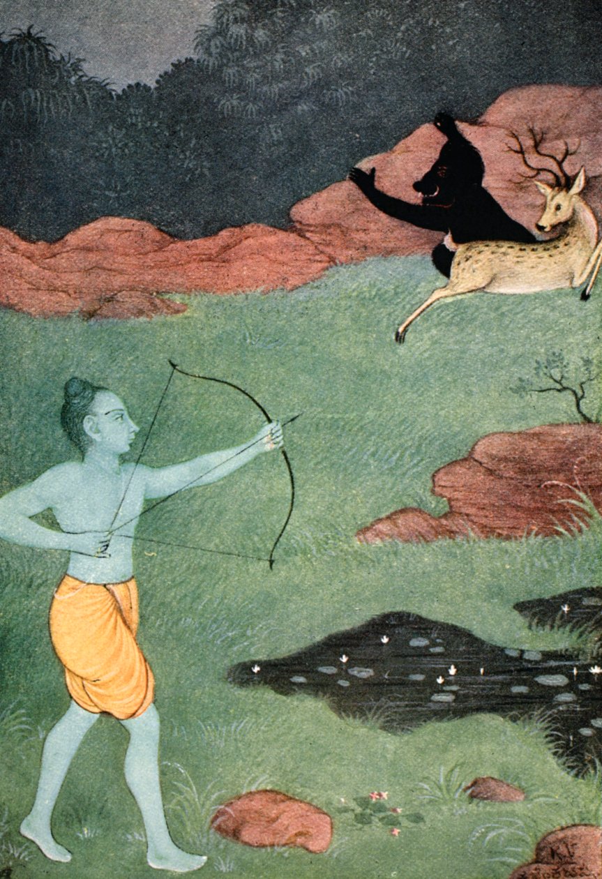 A morte de Maricha, 1913.   de K Venkatappa