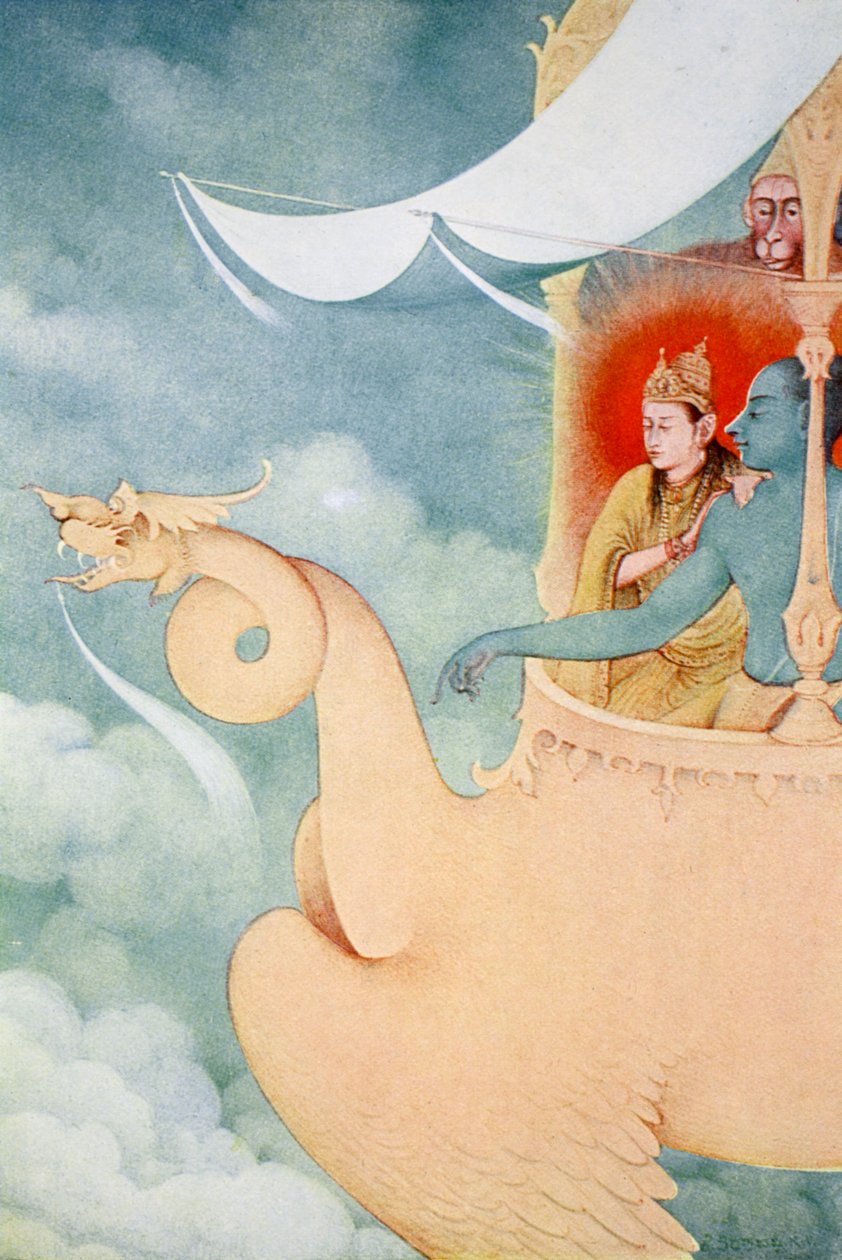 O regresso de Rama, 1913.   de K Venkatappa
