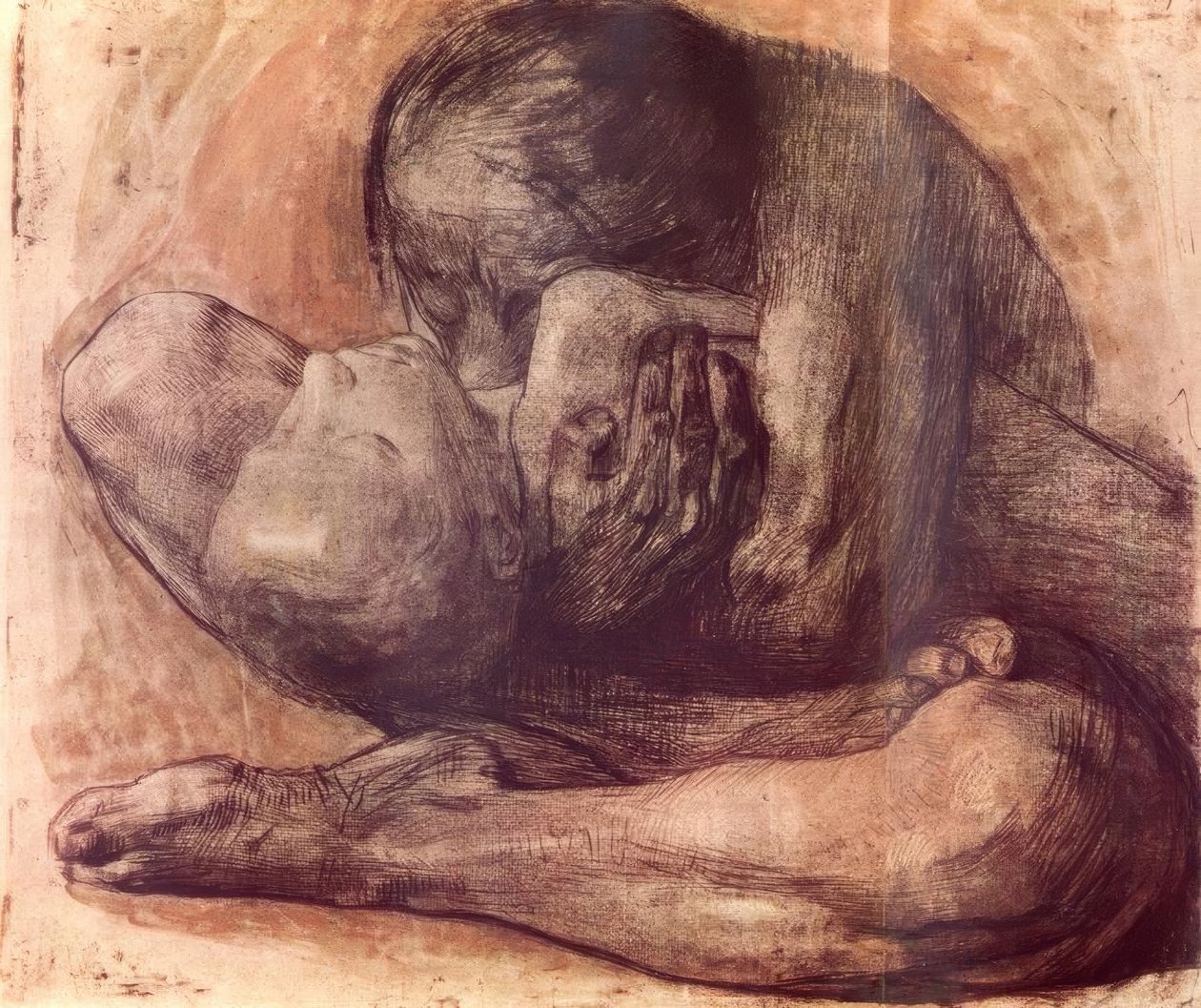 Mulher com uma criança morta de Käthe Kollwitz